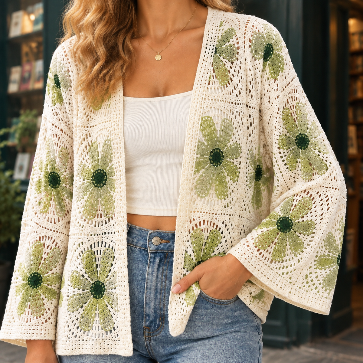 Victoria Crochet Cardigan