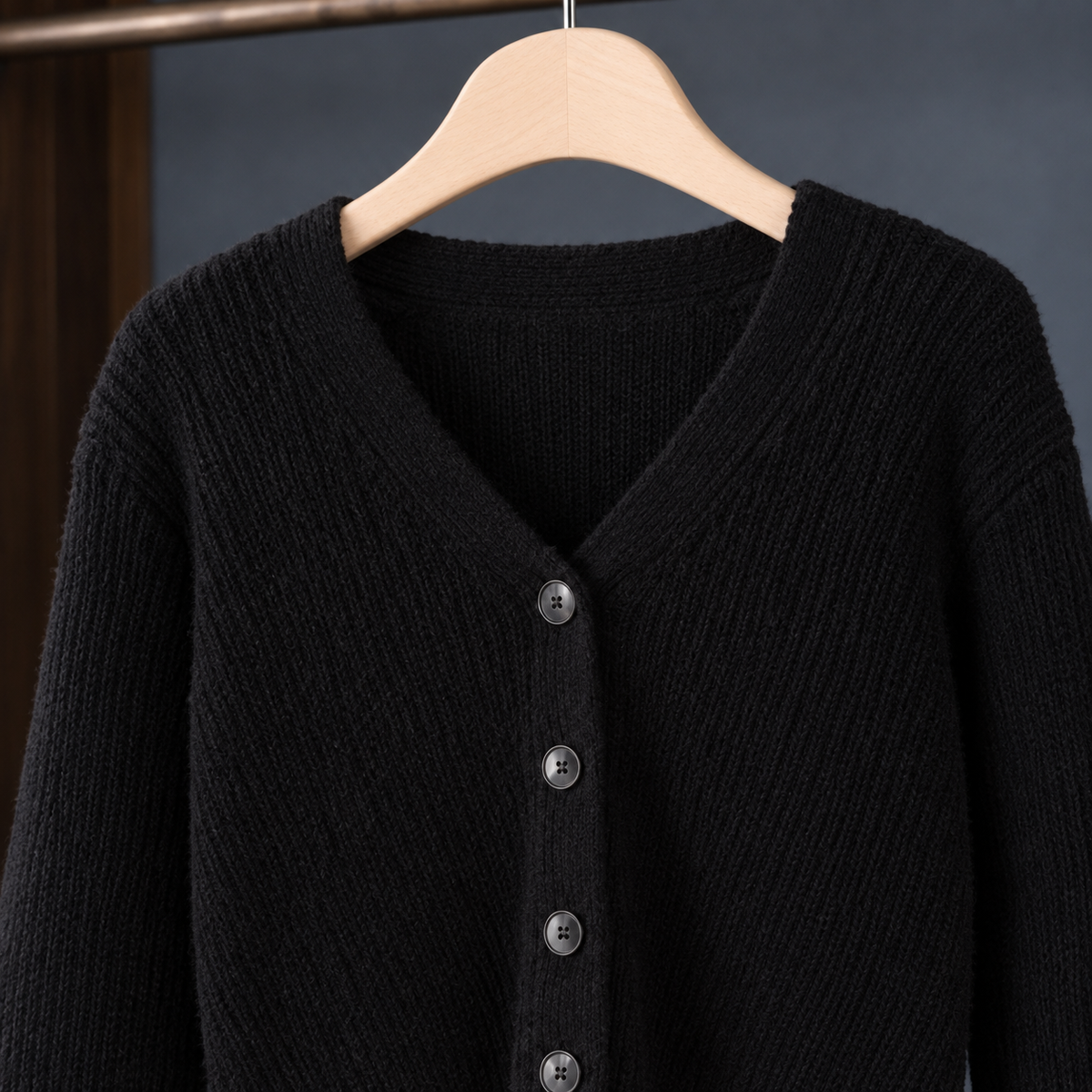 Raven Ribbed Cardigan
