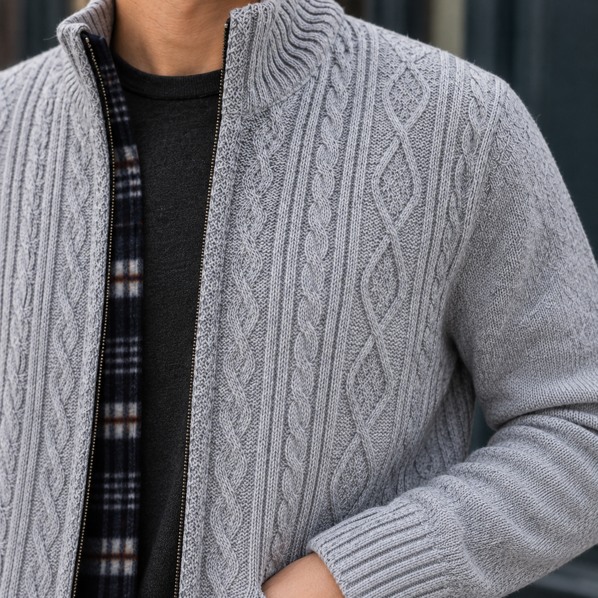 Wendell Cable Knit Cardigan