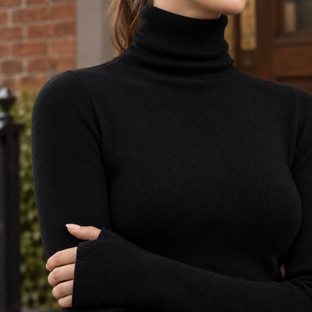 Tara Ribbed Turtleneck Sweater