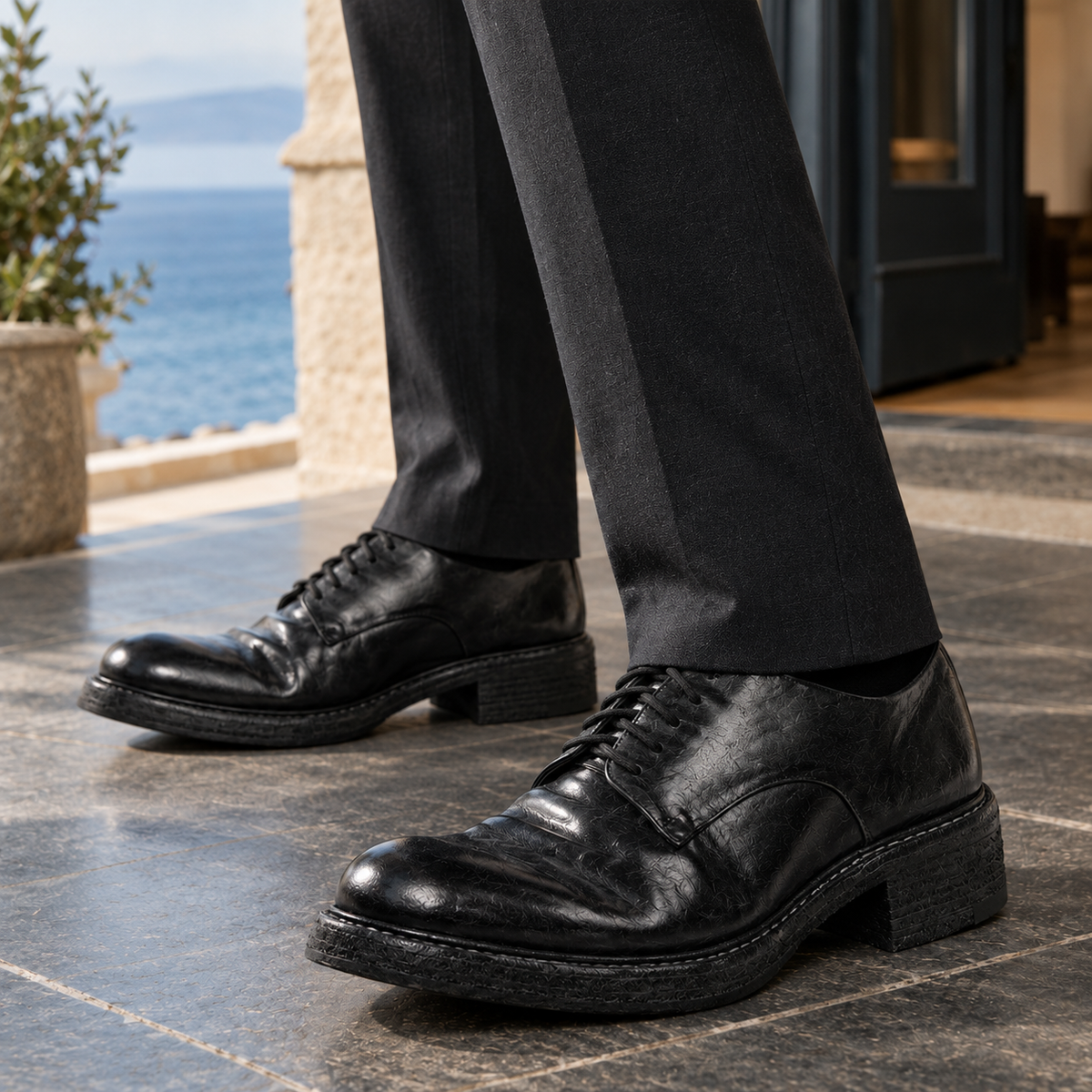 Grosseto Leather Derby Shoes