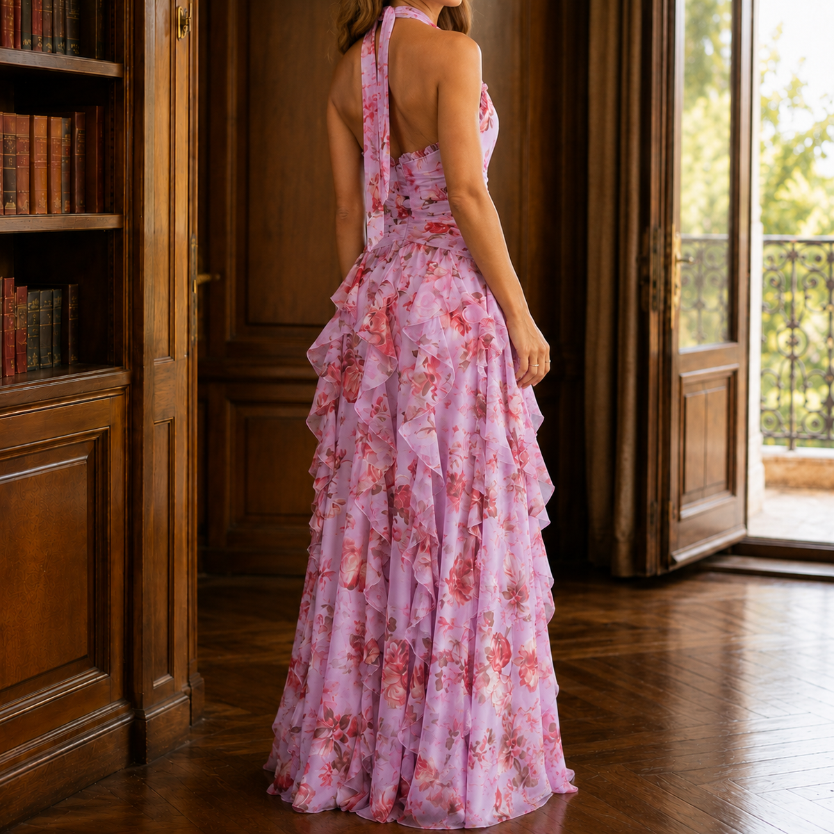 Marlene Ruffle Maxi Dress