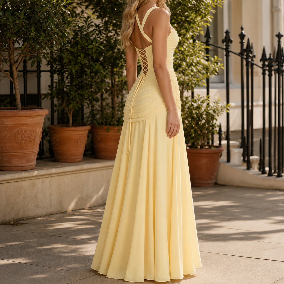Rhea Ruched Maxi Dress