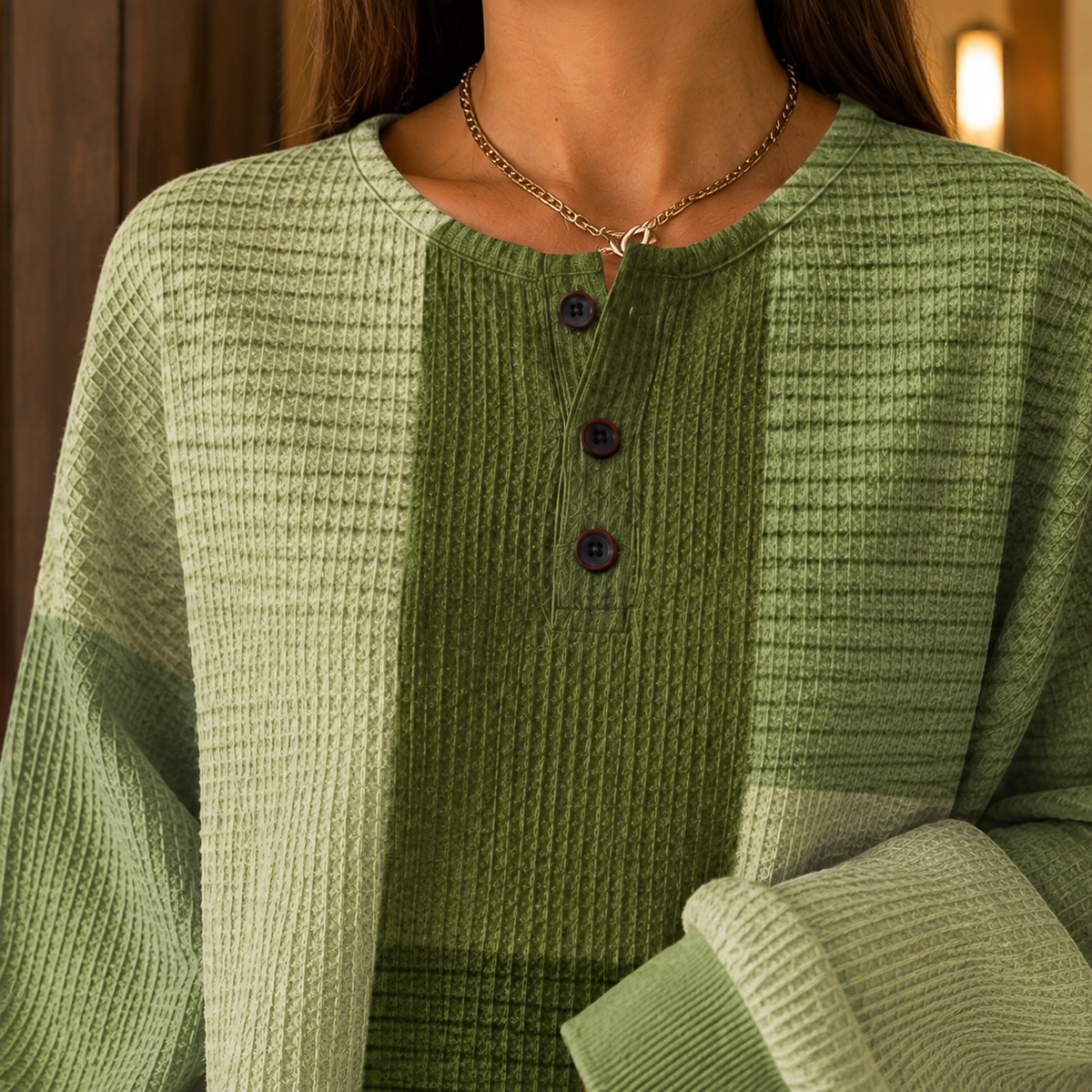 Adeline-Elise Color Block Sweater