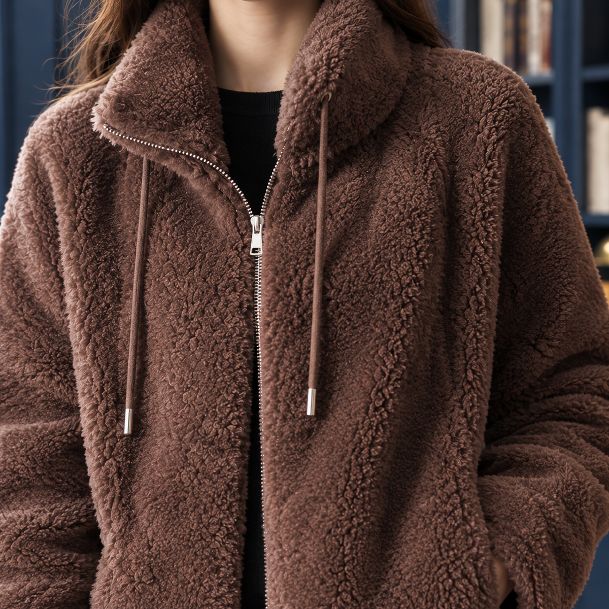 Agnes-Claire Plush Fleece Jacket