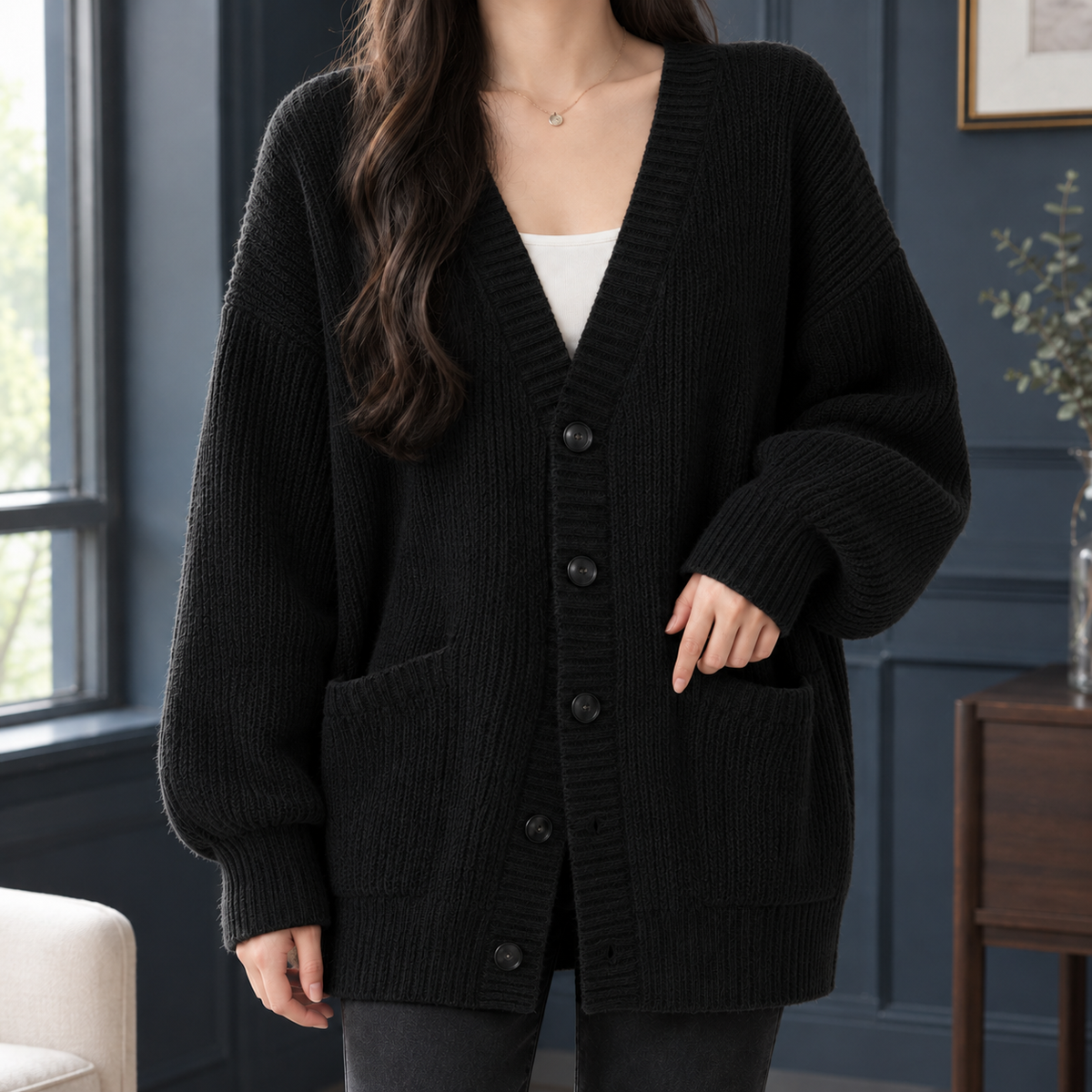 Fernanda-Kate Ribbed Cardigan