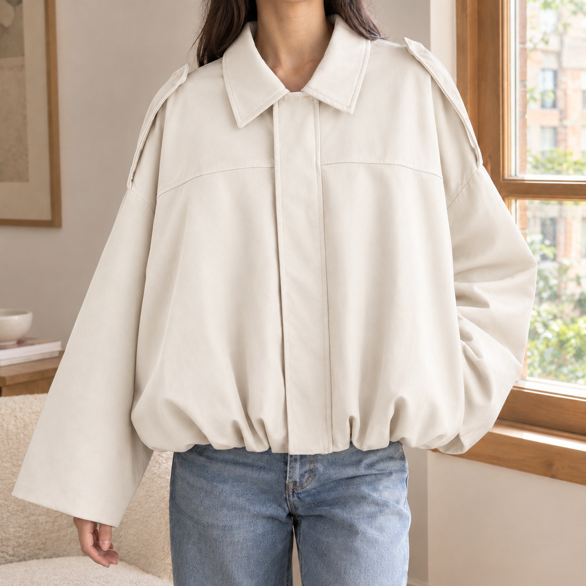 Amabel Cropped Bomber Jacket