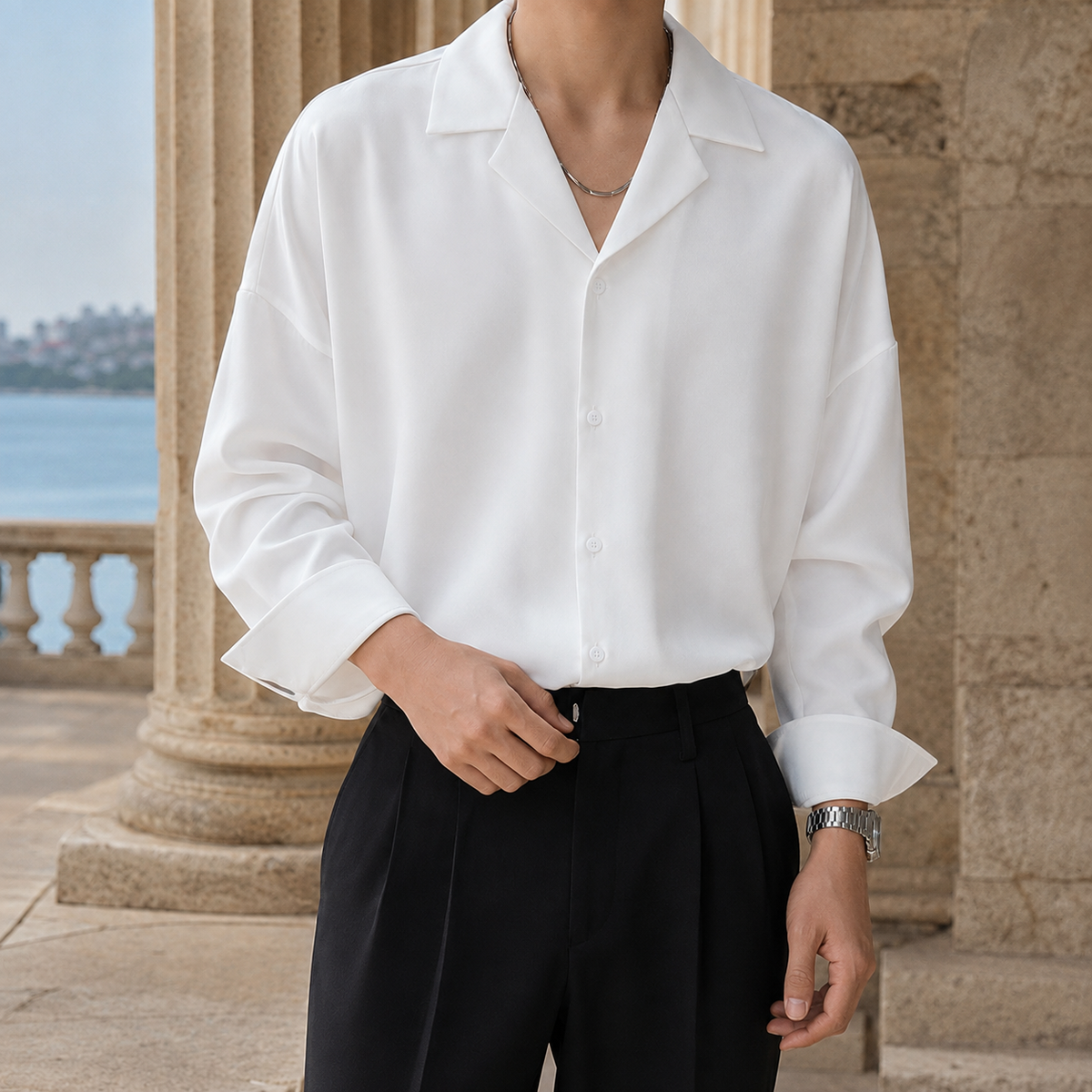 Aubin Cuban Collar Shirt