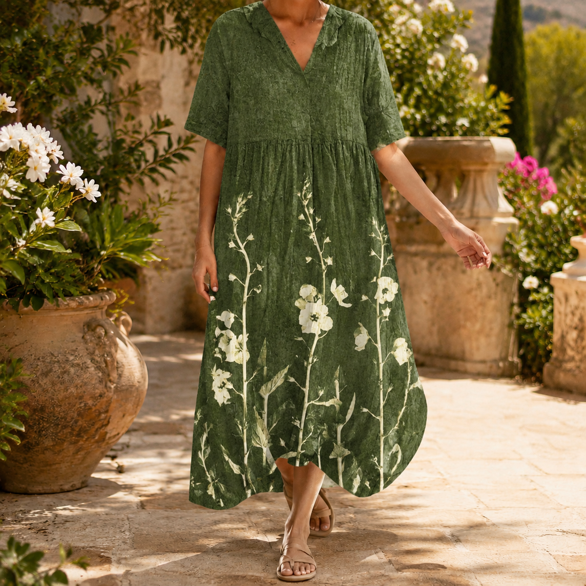 Adriana-Elise Cocoon Midi Dress