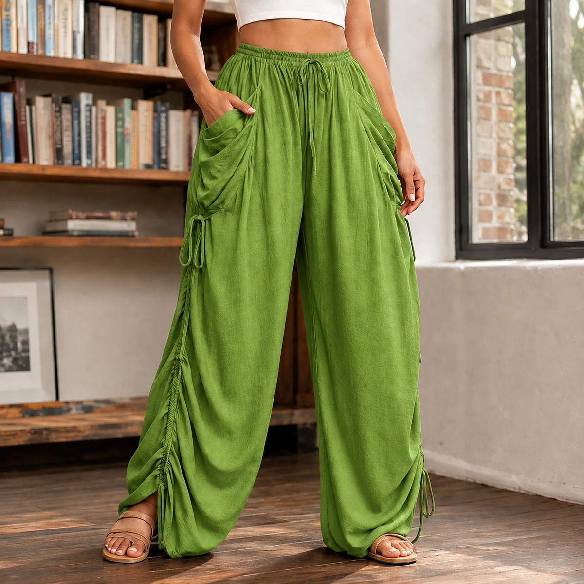 Caroline Ruched Harem Pants