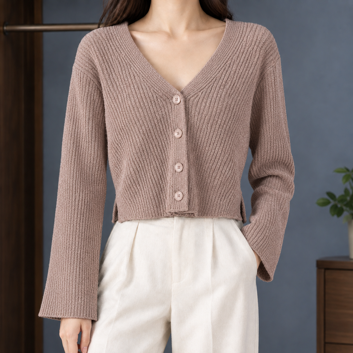 Raven Ribbed Cardigan