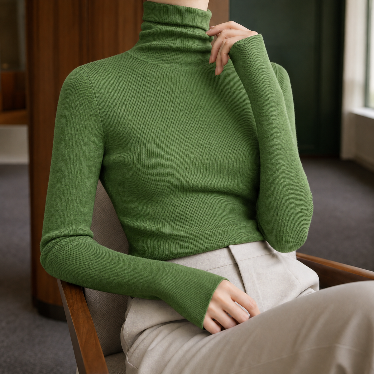 Tiffany Ribbed Turtleneck
