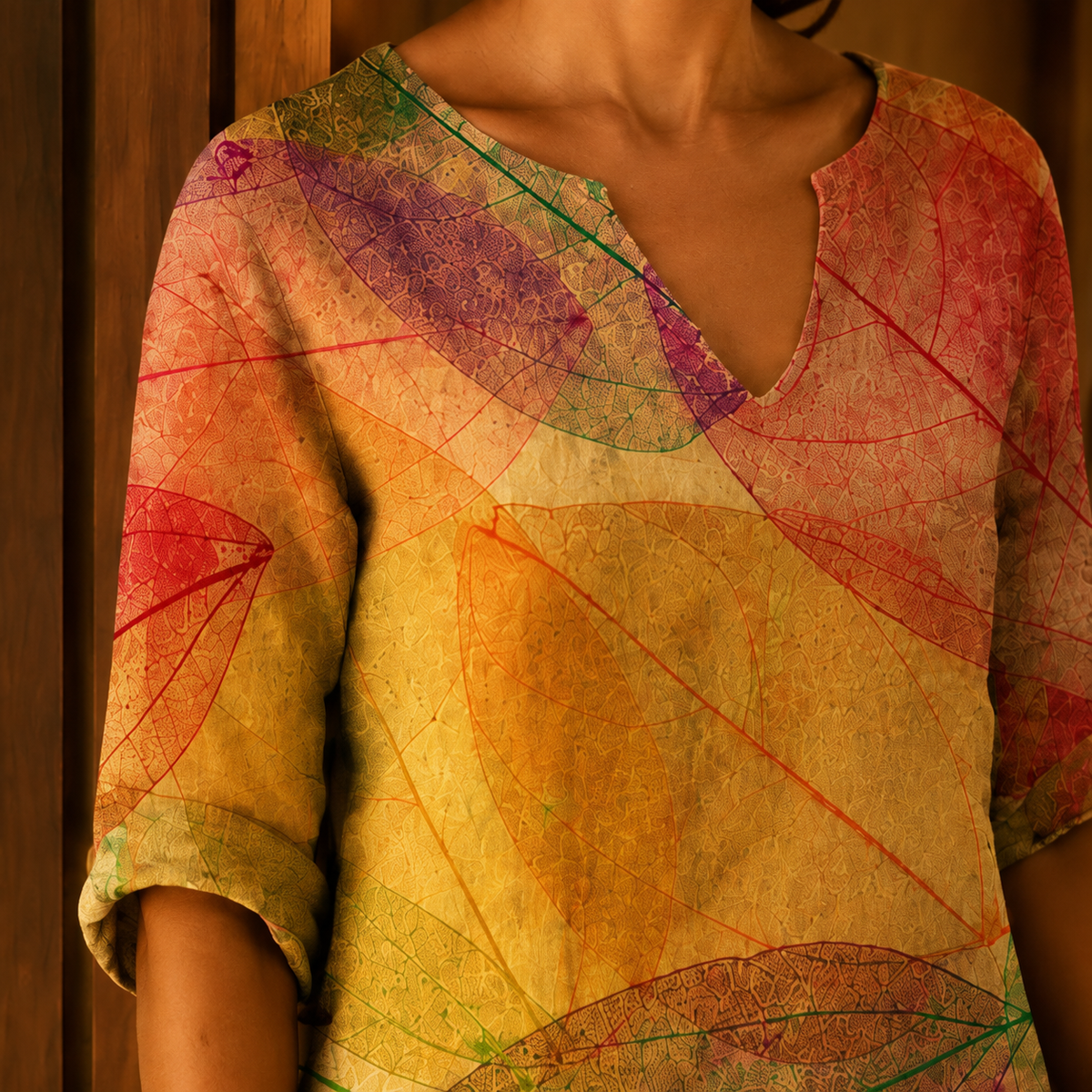Lorelei Leaf Print Dress