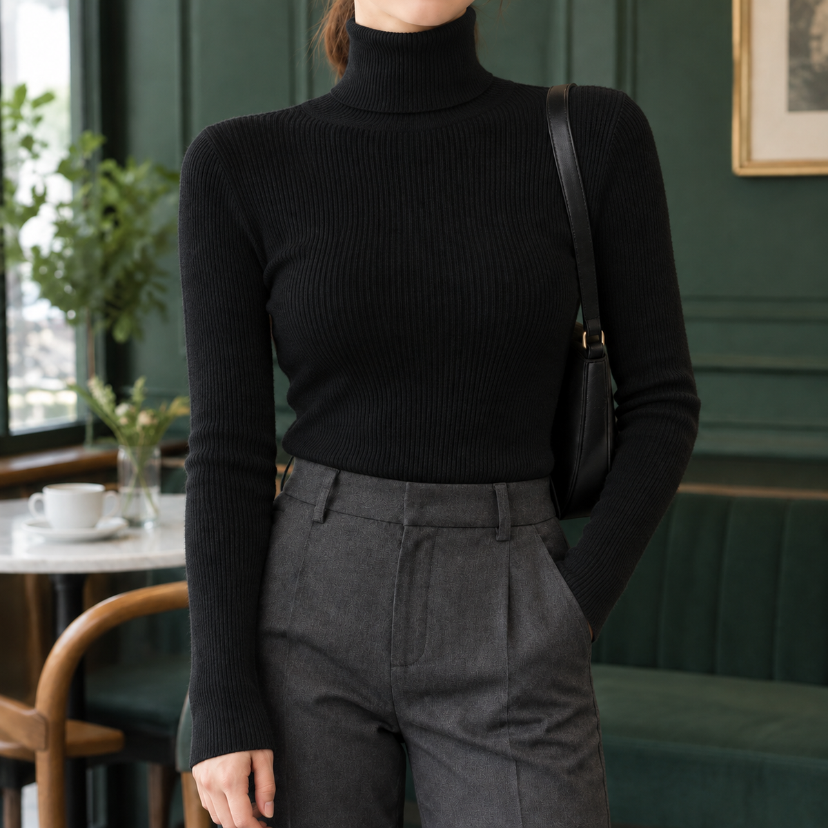 Sidonie Ribbed Turtleneck