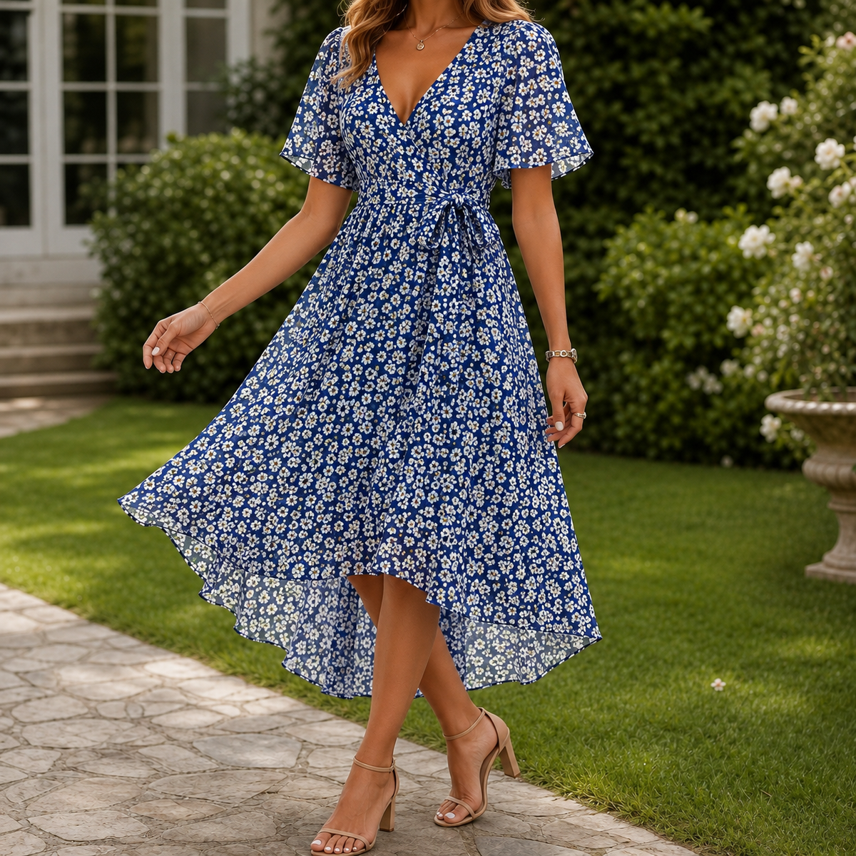 Amelie Wrap Midi Dress