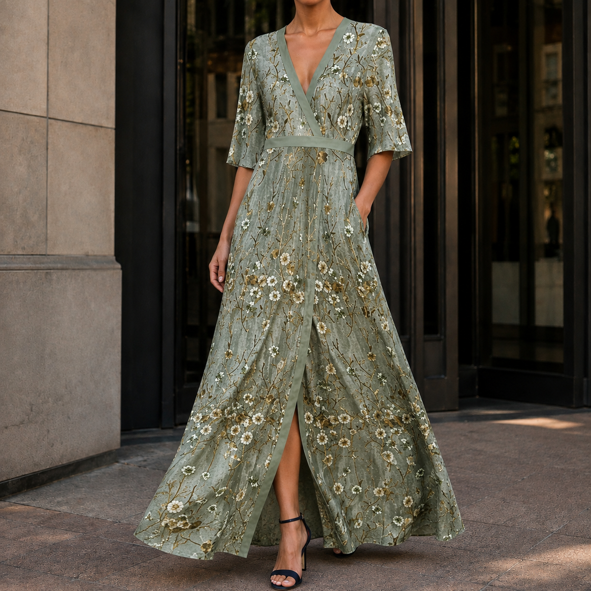 Aria Wrap Maxi Dress