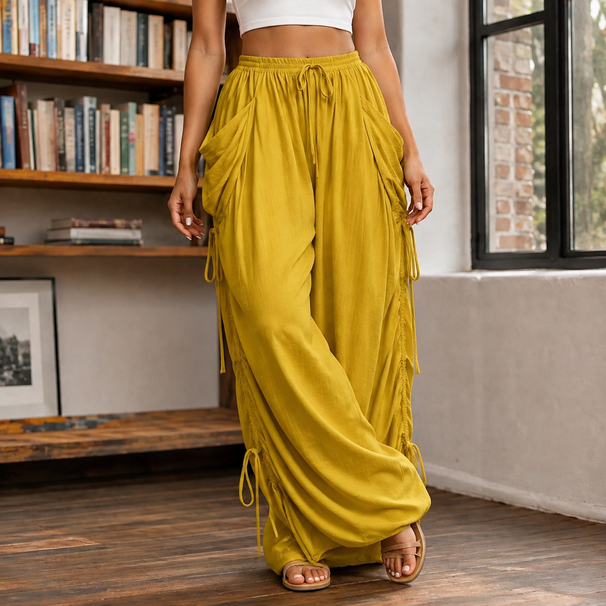 Caroline Ruched Harem Pants