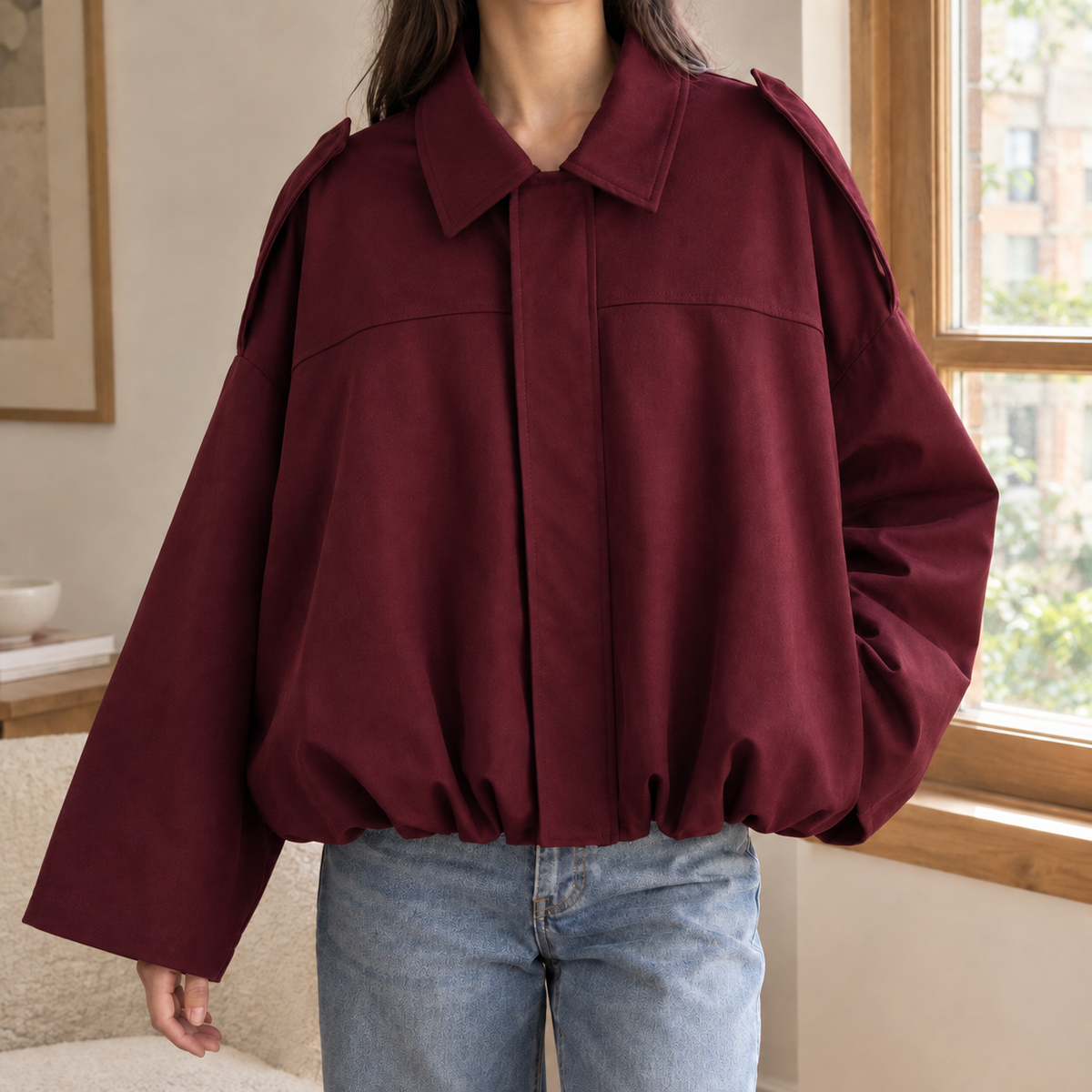 Amabel Cropped Bomber Jacket
