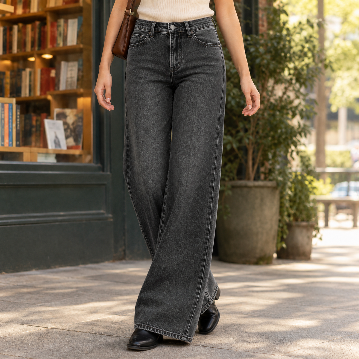 Sarah-Marie Wide Leg Jeans