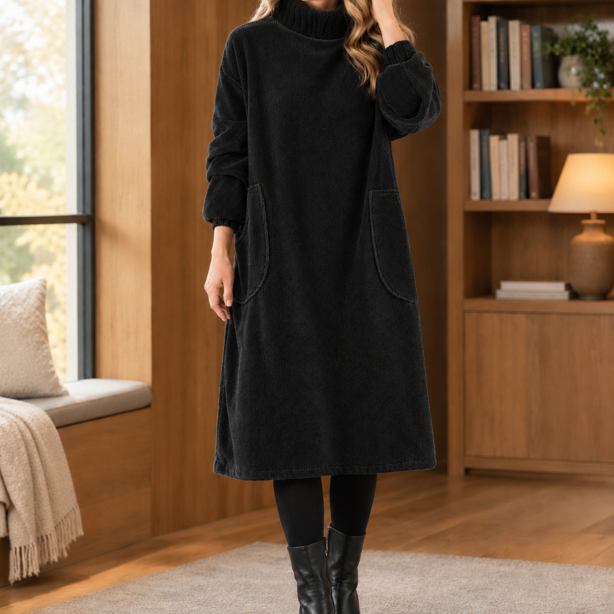 Delphine-Elise Turtleneck Dress