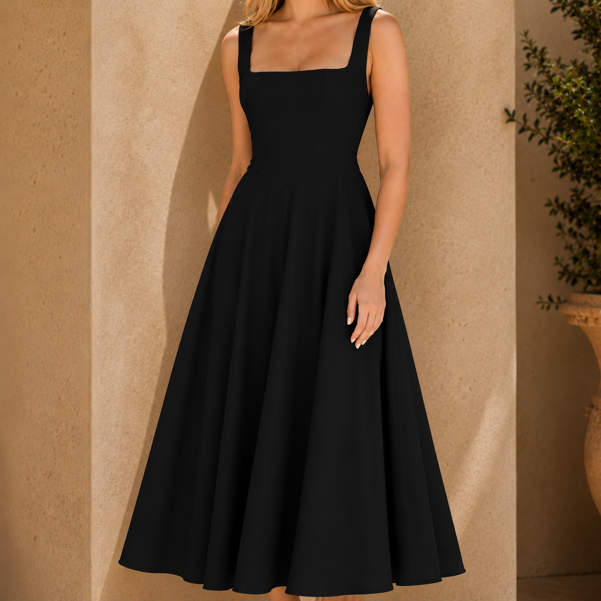 Celine Square Neck Dress