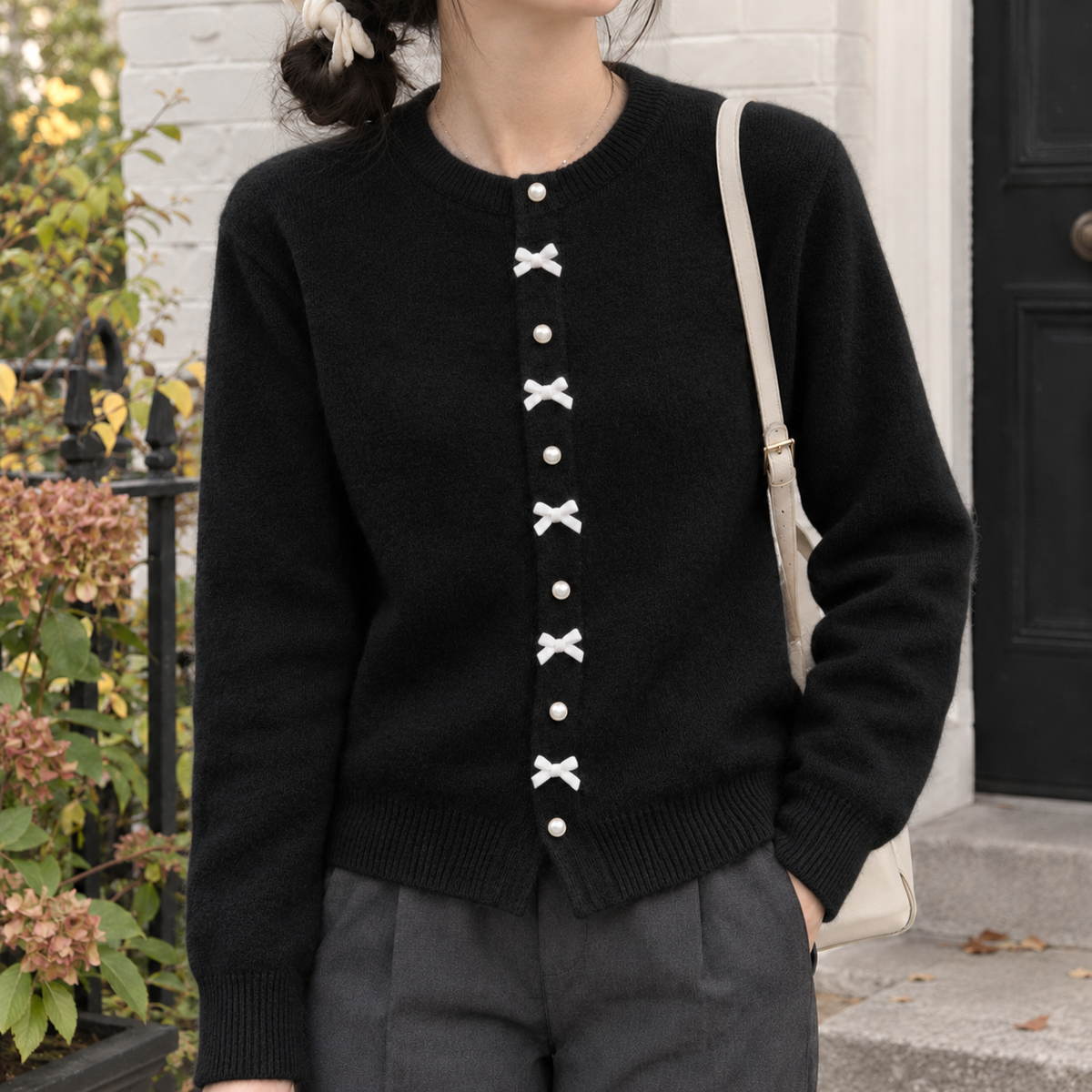 Eleanora Bow Cardigan