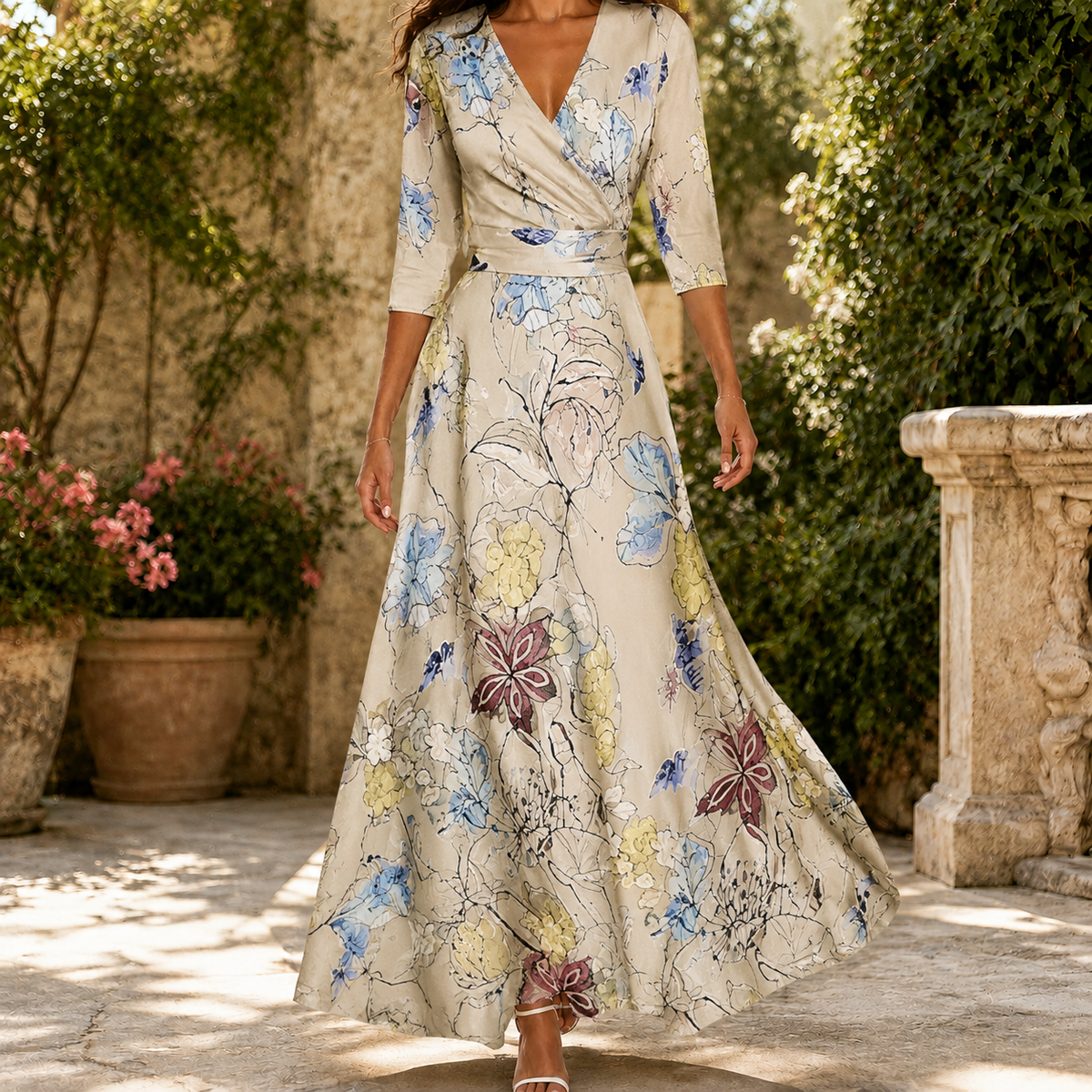 Adriana Wrap Maxi Dress