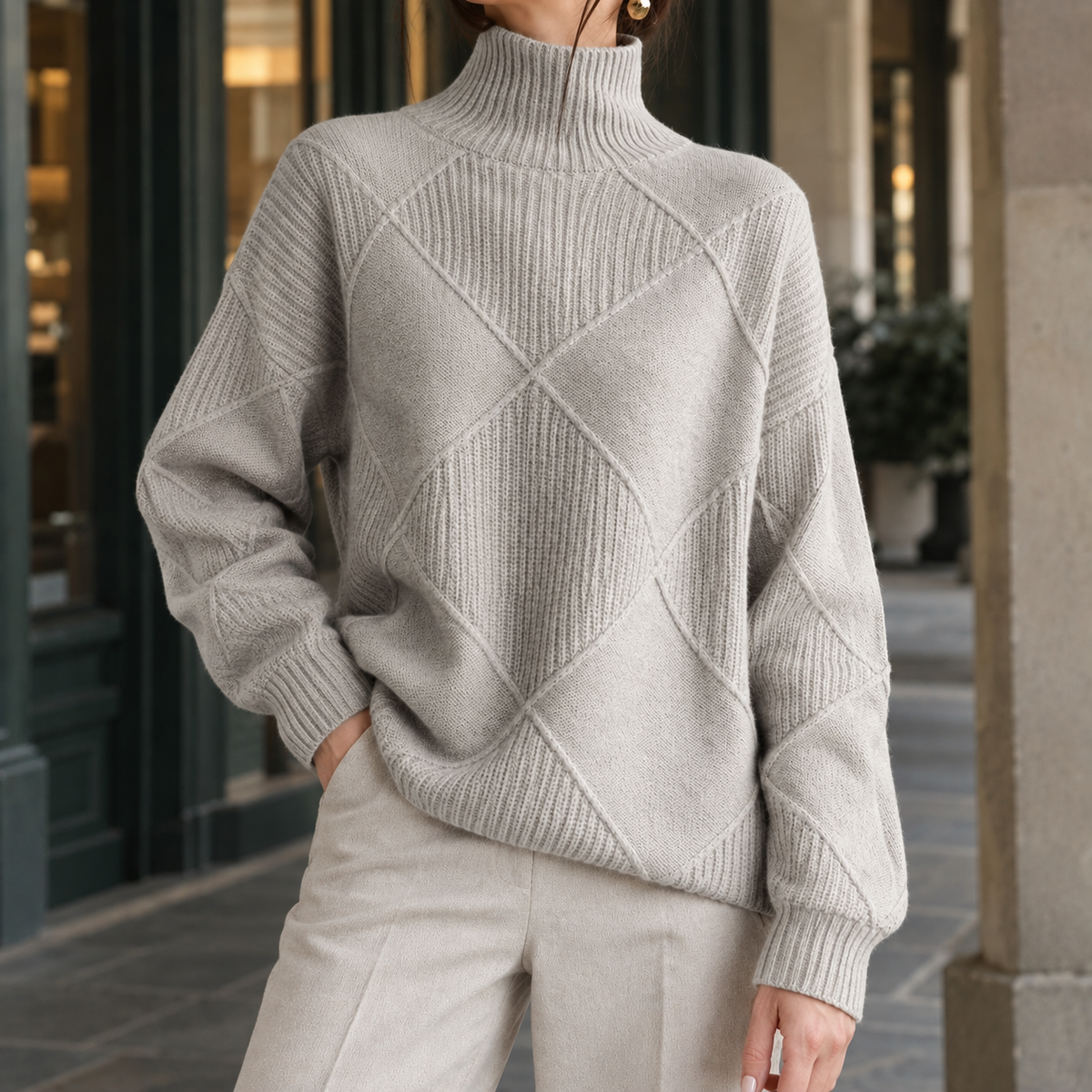 Scarlett Textured Turtleneck