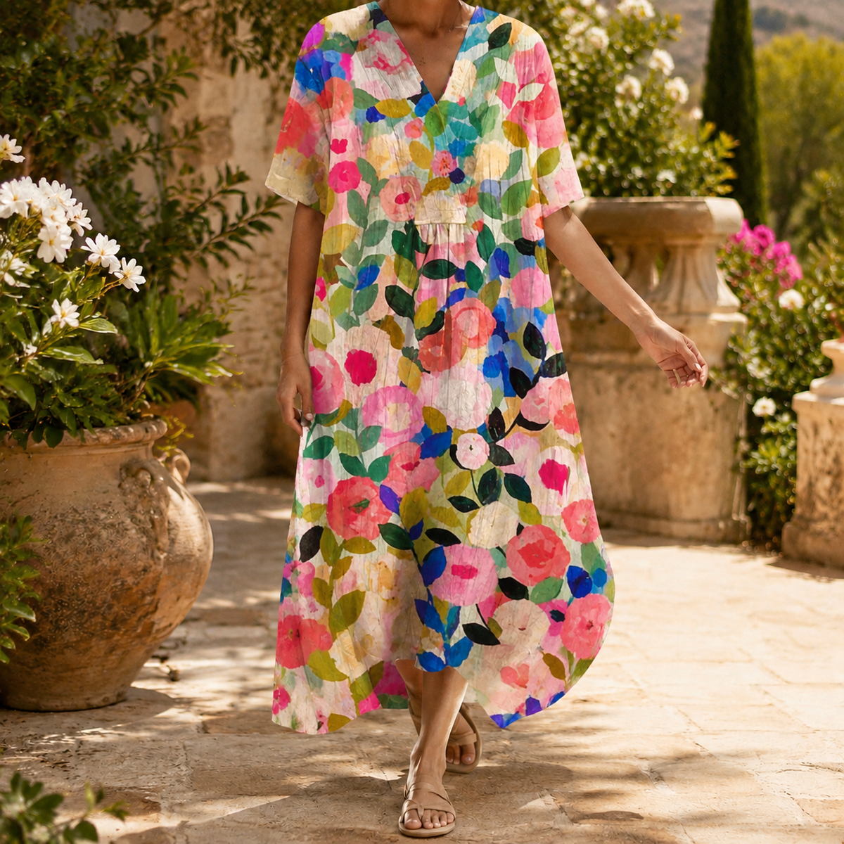 Adriana-Elise Cocoon Midi Dress