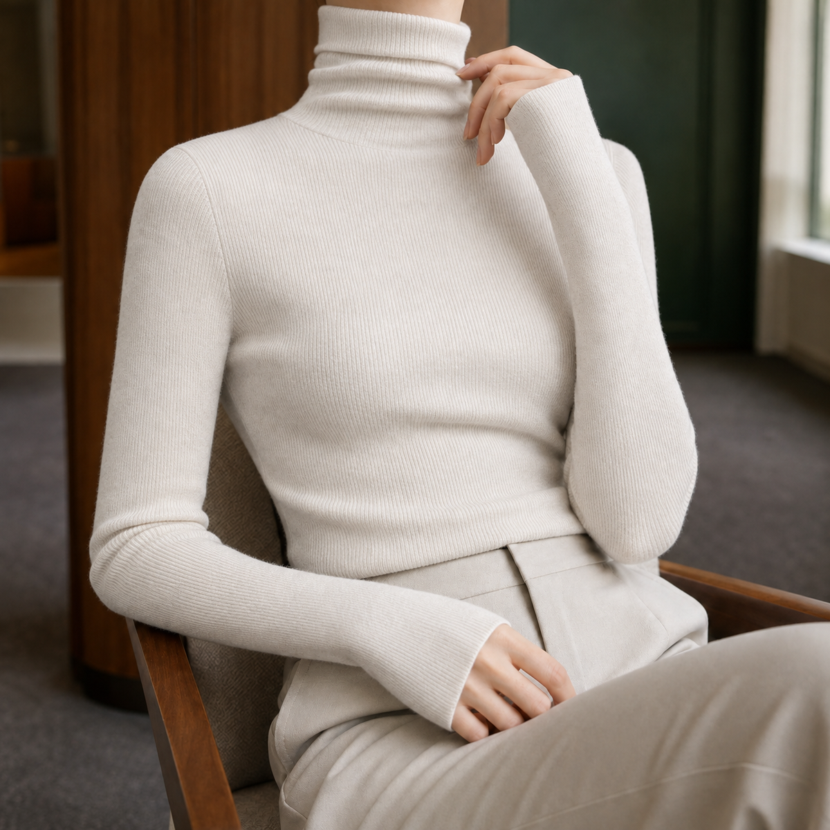 Tiffany Ribbed Turtleneck