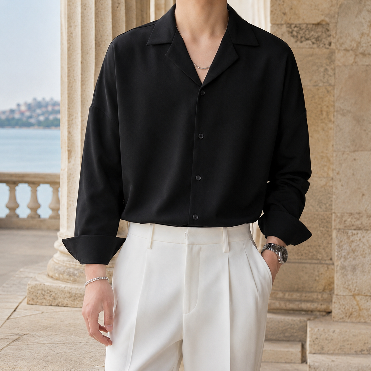 Aubin Cuban Collar Shirt