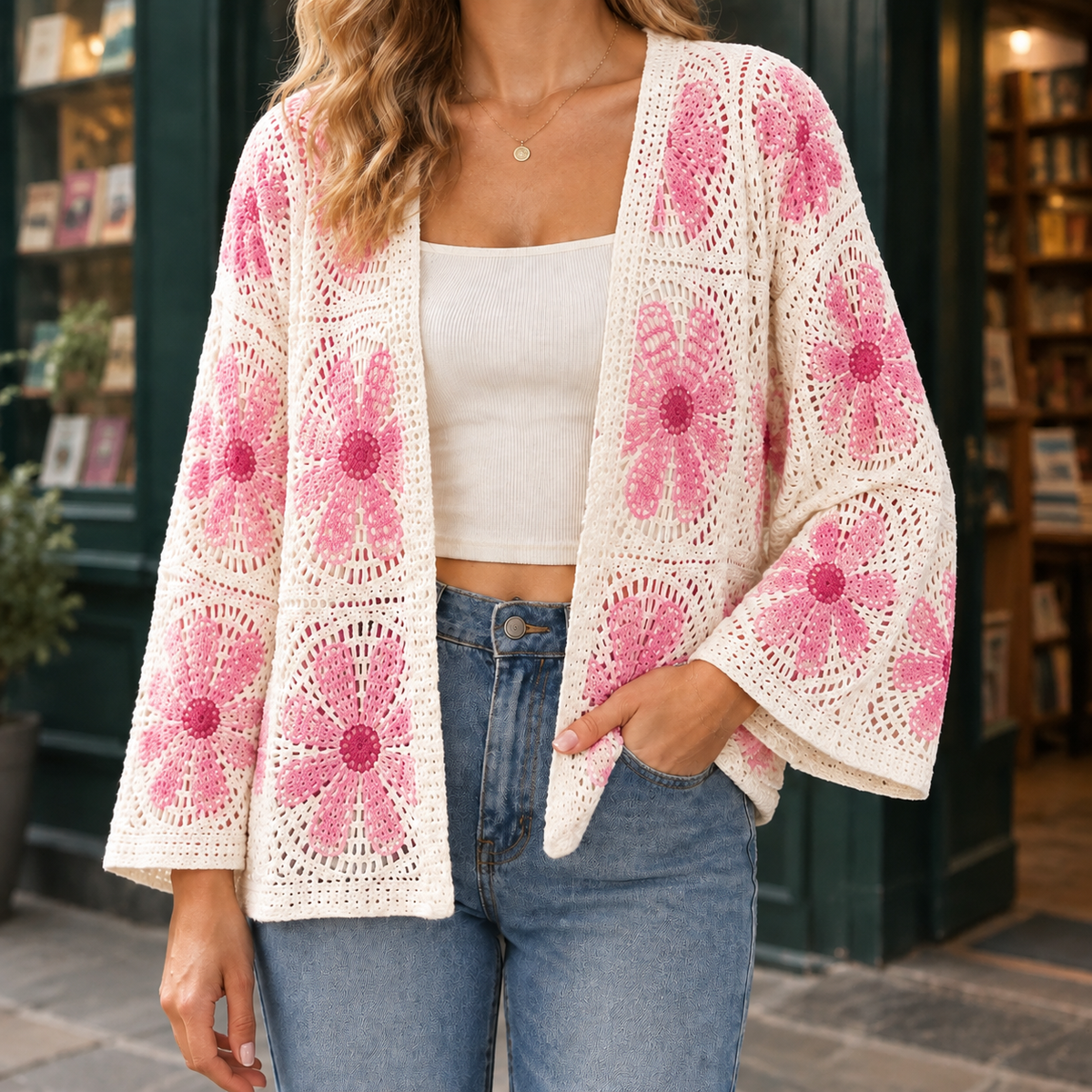 Victoria Crochet Cardigan