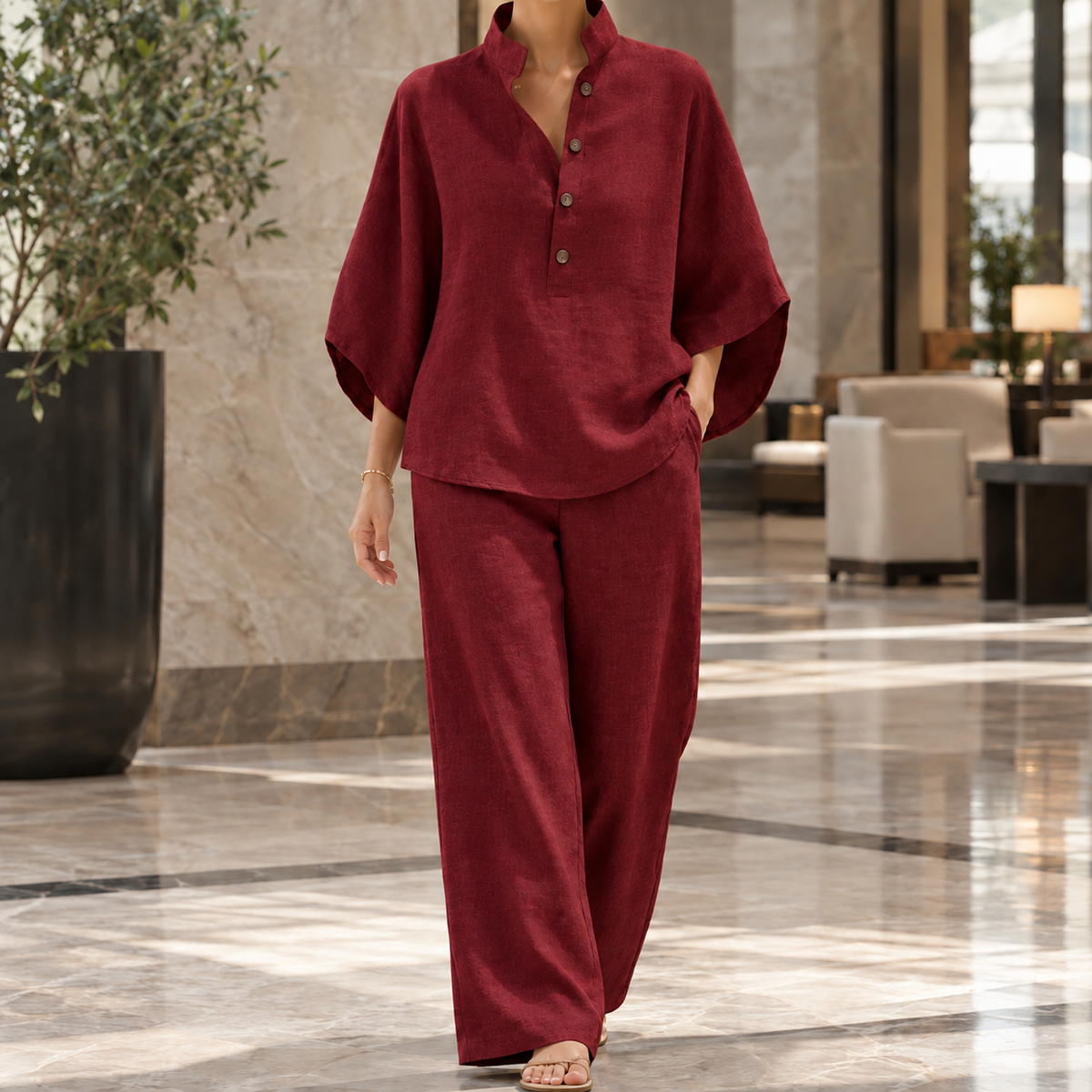Lillian Stand Collar Set