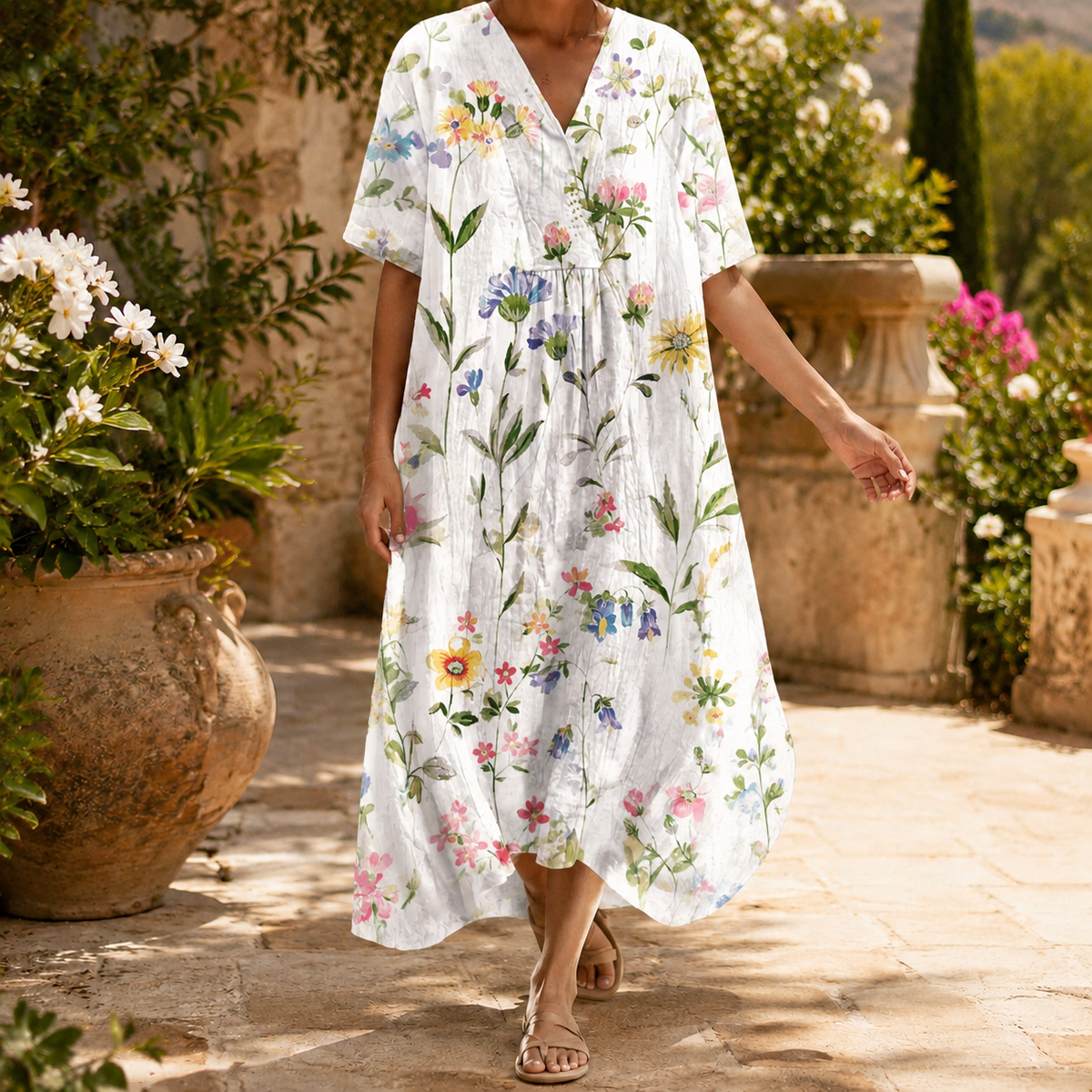 Adriana-Elise Cocoon Midi Dress