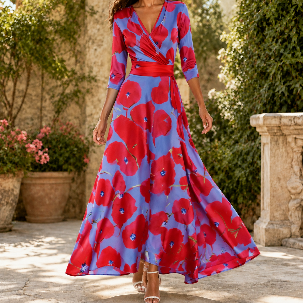 Adriana Wrap Maxi Dress