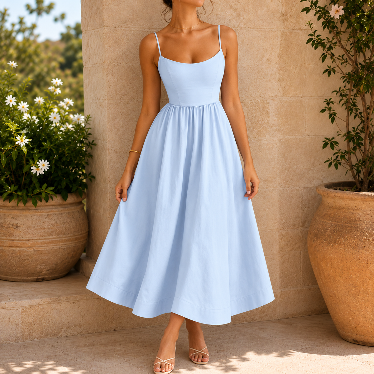 Bianca-Jane Scoop Neck Dress