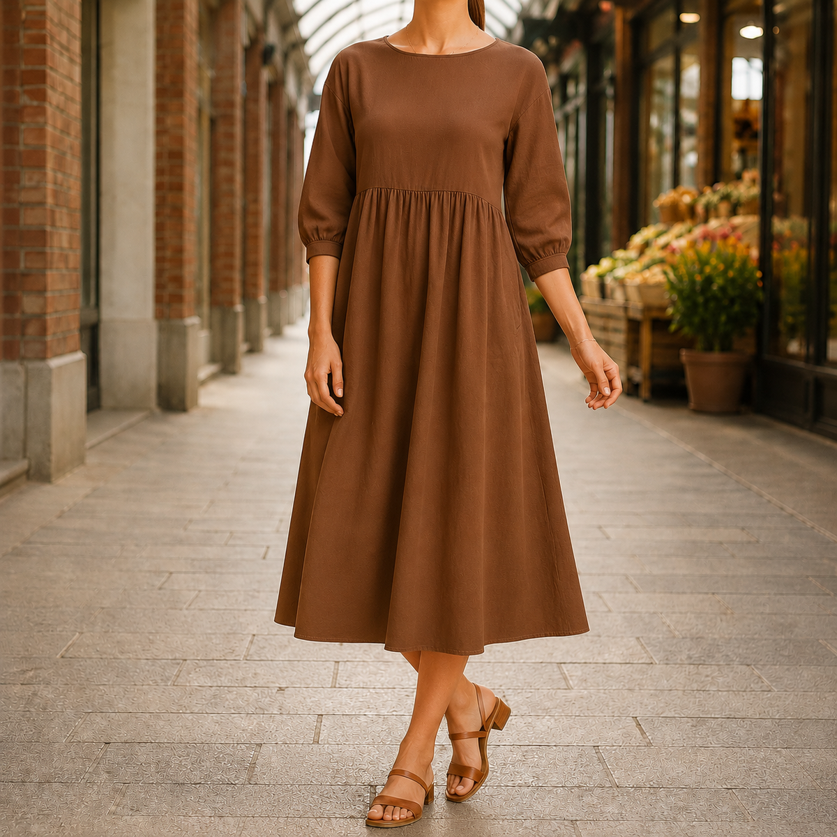 Ramona-Mae Empire Midi Dress