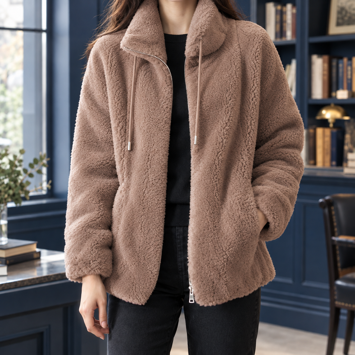 Agnes-Claire Plush Fleece Jacket