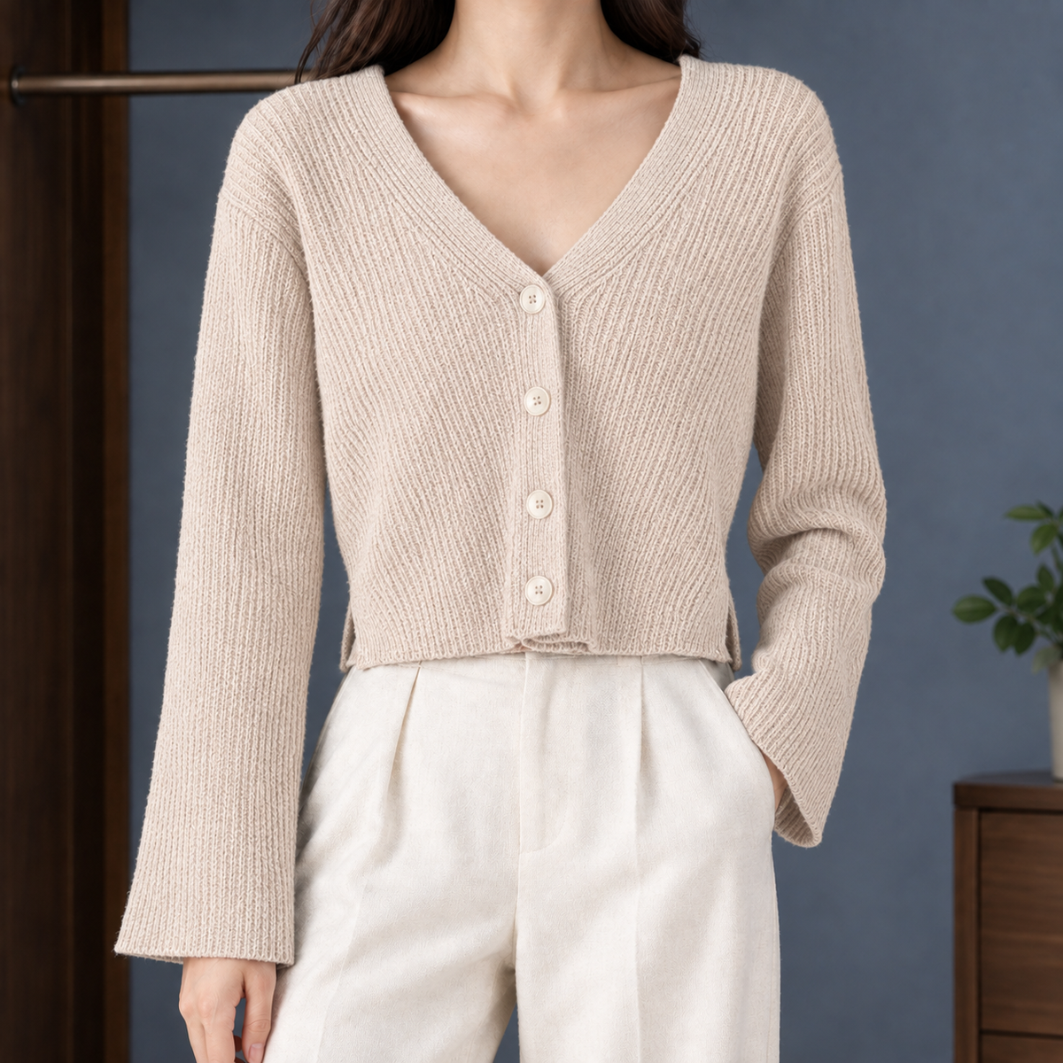 Raven Ribbed Cardigan