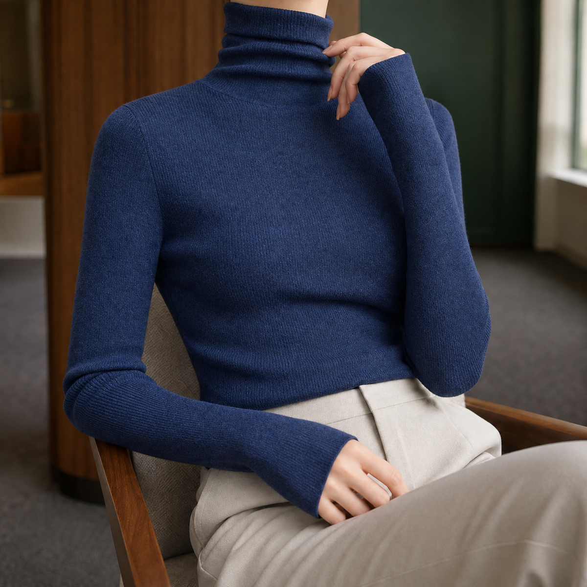 Tiffany Ribbed Turtleneck