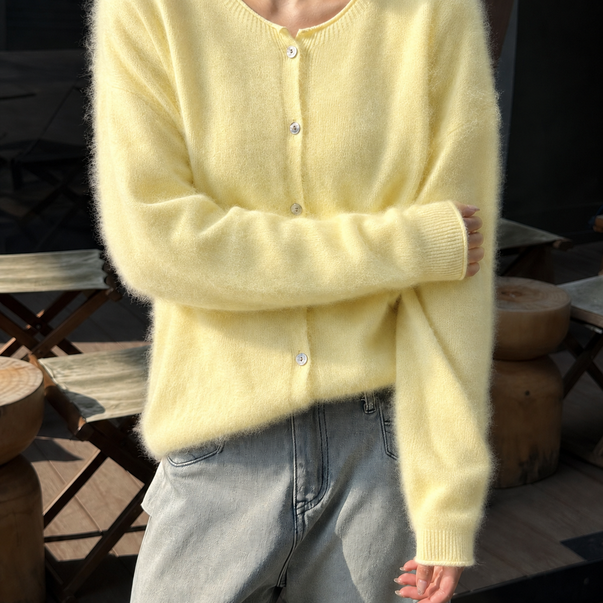 Amandine-June Brushed Cardigan