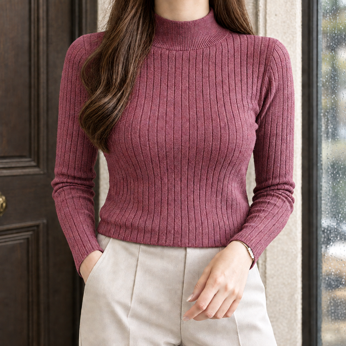 Bettina-Skye Mock Neck Top