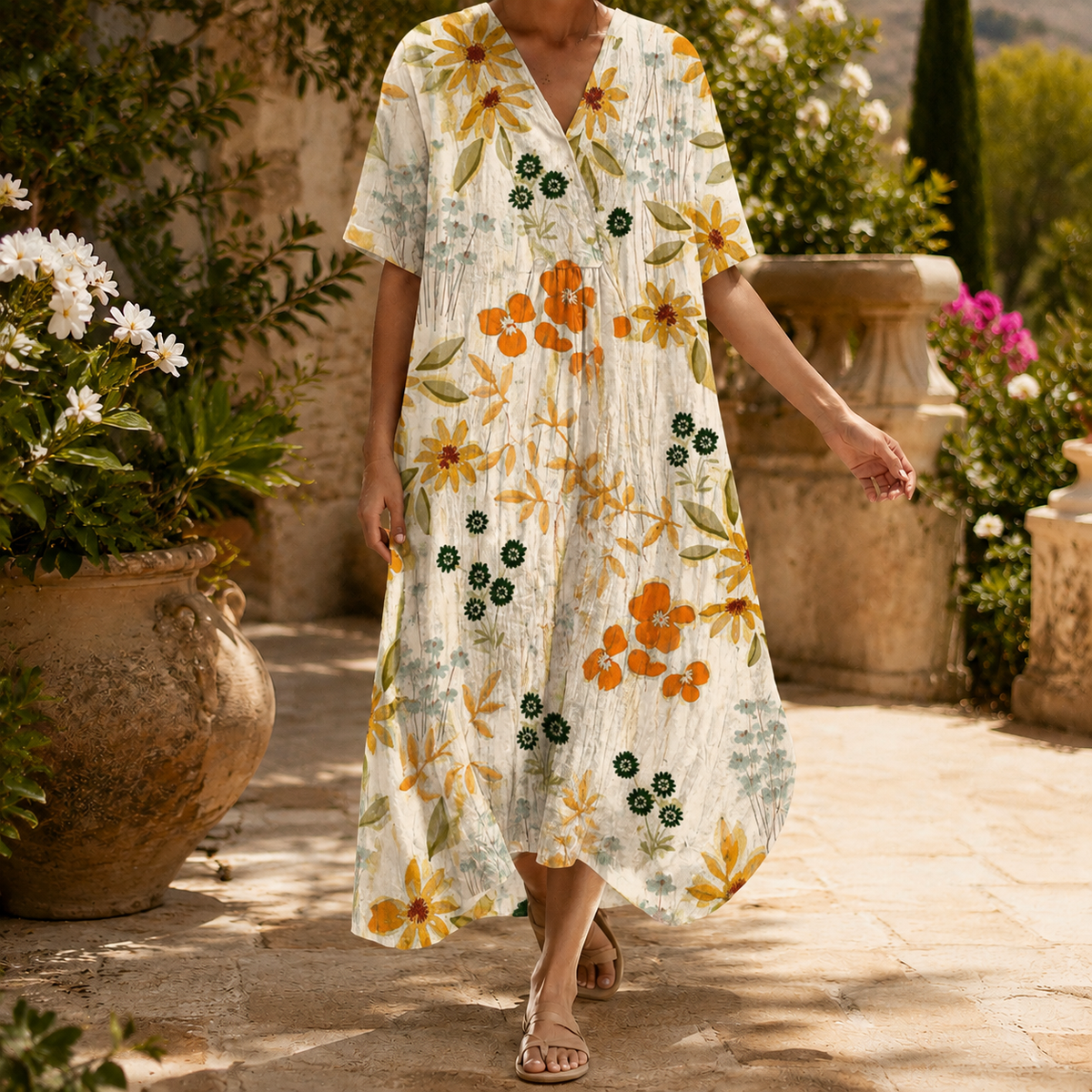 Adriana-Elise Cocoon Midi Dress