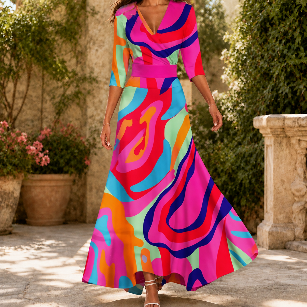 Adriana Wrap Maxi Dress