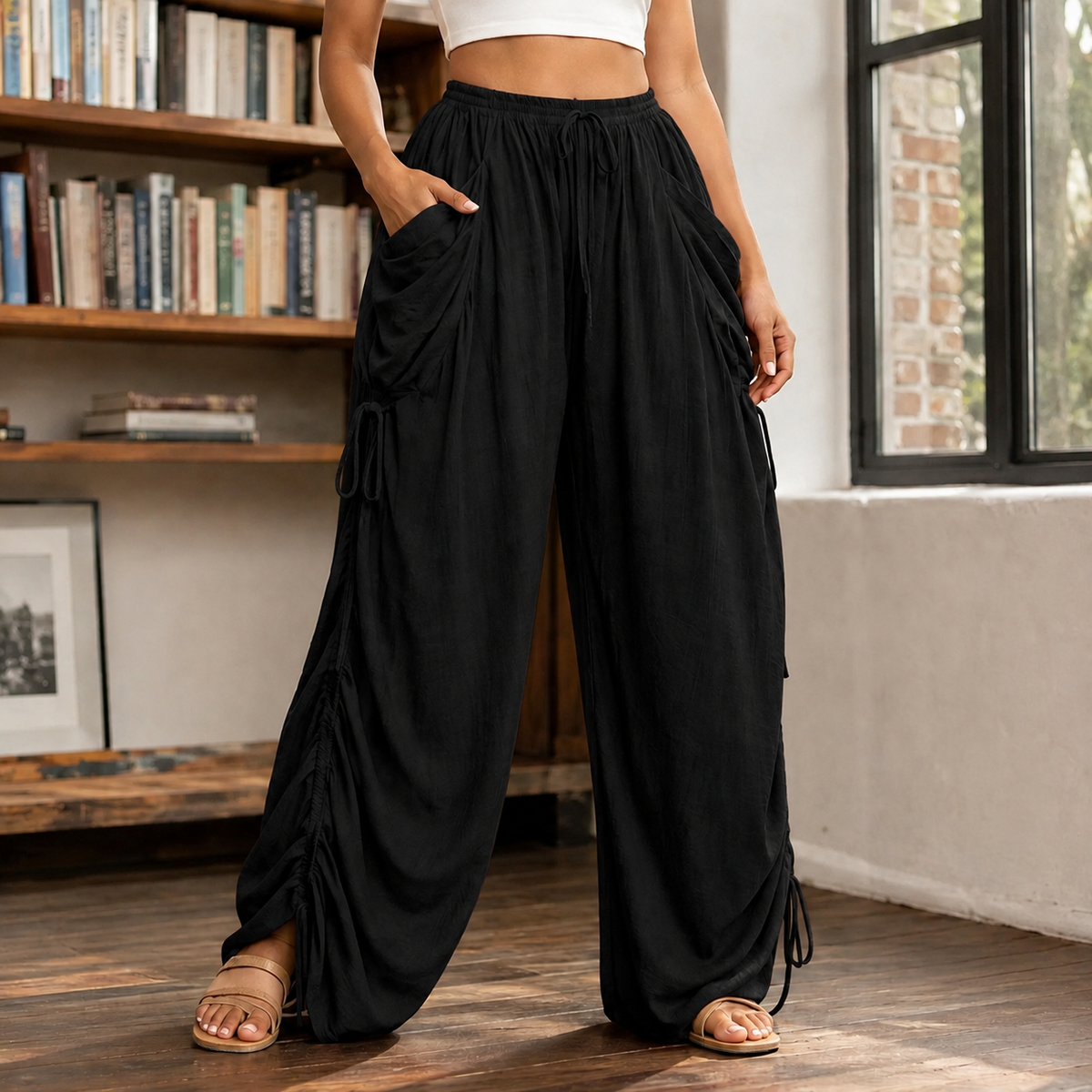 Caroline Ruched Harem Pants