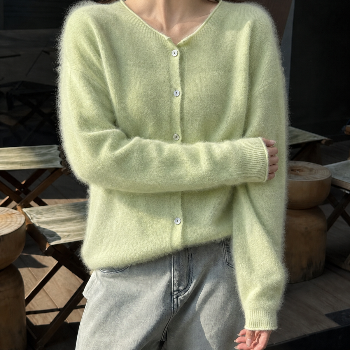 Amandine-June Brushed Cardigan