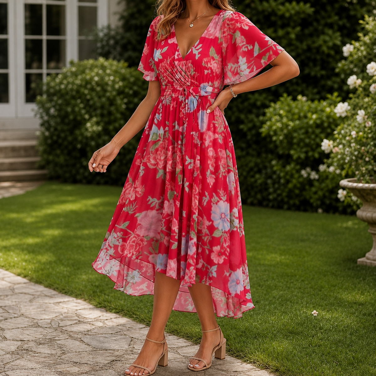 Amelie Wrap Midi Dress