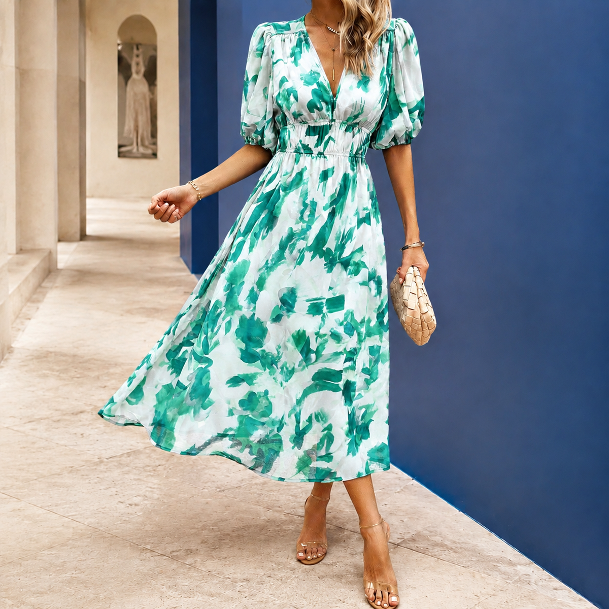 Dahlia Printed Maxi Dress