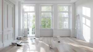 a London apartment immediately after a full refurbishment project