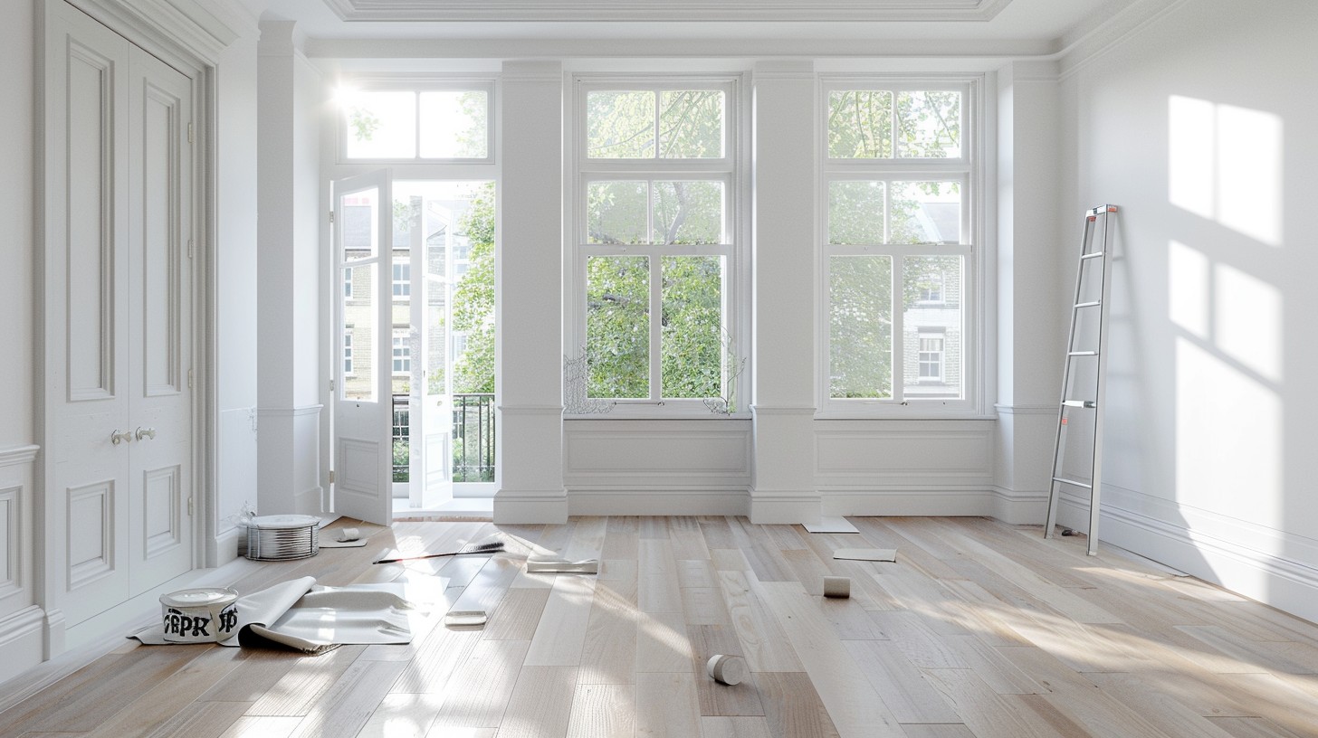 a London apartment immediately after a full refurbishment project